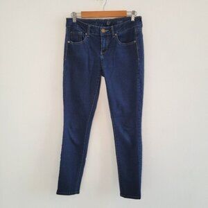 💘SO Dark Wash Skinny Mid-Rise Jeans Juniors Size 9